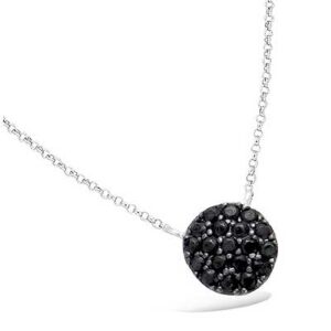 COLLIER ARG RHOD PASTILLE OXYDE NOIR