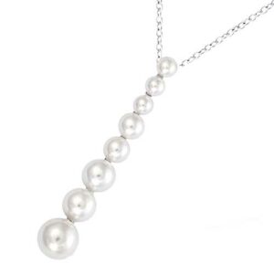 ****COLLIER ARG RHOD BARRETTE PERLE SYNTH