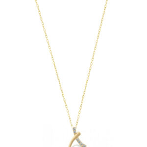CHAINE dorure 0,20 m + PENDENTIF PL 3M 16K PERLE EAU DOUCE