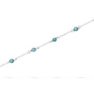 BRACELET ARG RHO CHAINE PIERRE AMAZONITE VERITABLE