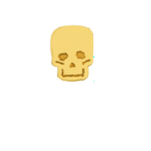 BO DE NEZ OR 375 TETE DE MORT