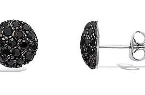 B.O ARGENT RHODIE 925 PASTILLE OXYDE NOIR BOMBE