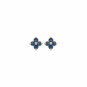 B.O PLAQUE OR 3M 16K PETITE FLEUR BLEU