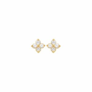 B.O PLAQUE OR 3M 16K PETITE FLEUR BLANC