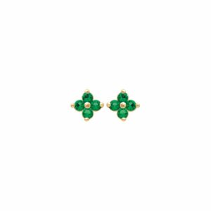 B.O PLAQUE OR 3M 16K PETITE FLEUR VERT