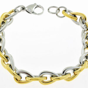 BRACELET ACIER BICOLORE PVD