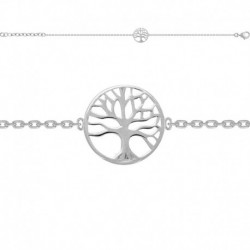 BRACELET ACIER ARBRE DE VIE AU CENTRE