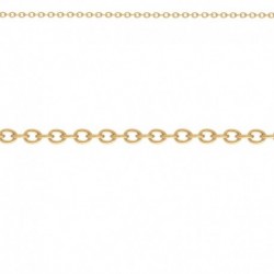 CHAINE ACIER DORE GOURMETTE MAILLE DIAM 2,20 LONG 45