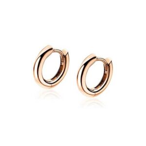 B.O. ARGENT RHODIE 925 CREOLES 12X2 ROSE