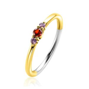 BAGUE ARGENT 925 BICOLORE