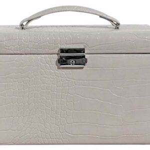 COF.BIJ.24X16X15 SIMILI CUIR GRIS CLAIR