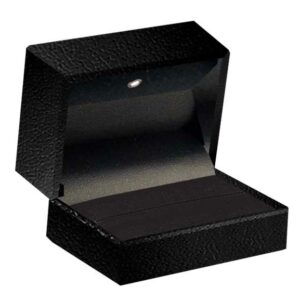 ALLIANCES 8 X 5,5 + 4,5 CM ASPECT CUIR NOIR - LED - SURBOITE TISSE NOIR