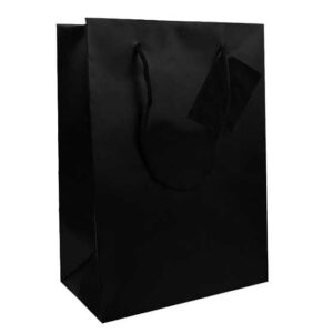 SAC CADEAU 180X227+100 NOIR MAT (minimum 100)