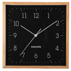 Pendule Qauartz SILENCIEUSE BOIS CARRE